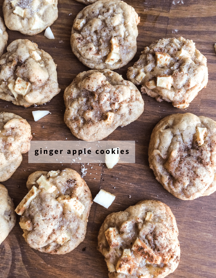 Ginger cookie recipe with apples #fallrecipes #recipes #apple #gingercookie