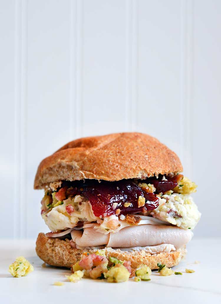 Thanksgiving Sandwich. A tasty way to eat the holiday favorites all year long!