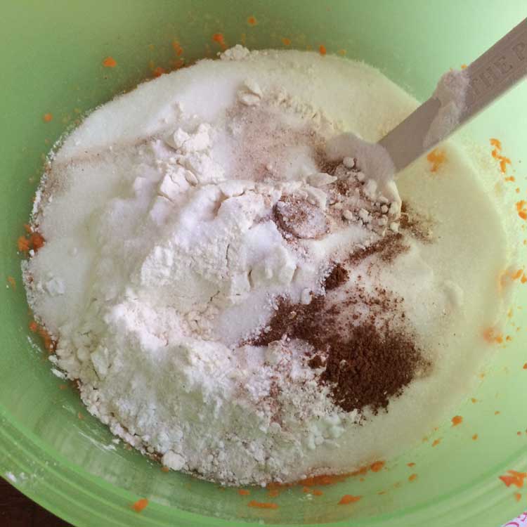 batter being made for classic carrot cake