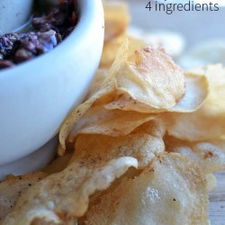 easy to make homeade rice chips. gluten-free, rice chips