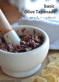 How to make olive tapenade, a basic olive tapenade recipe. healthy snack ideas