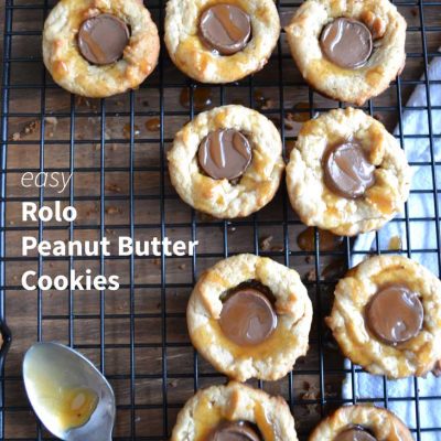 easy Rolo cookies that are gluten-free and only 5 ingredients. A tasty Christmas Cookie for your holiday baking!