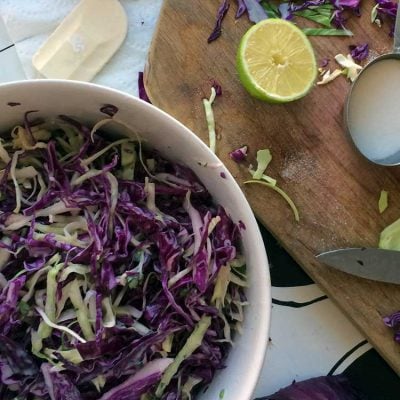 Basic Coleslaw recipe, video tutorial for making coleslaw, and a terrific recipe for Jalapeno Cilantro Colesolaw. Love that stuff on shrimp tacos!