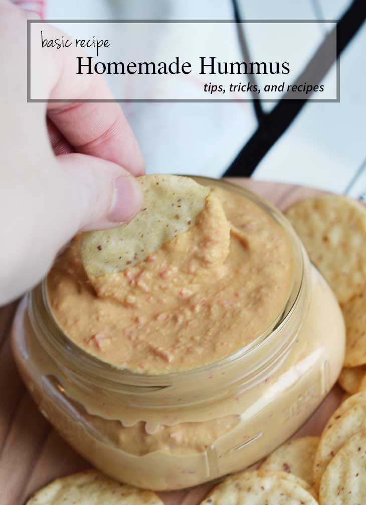 How to make homemade hummus basic recipe. healthy snack ideas