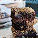 gluten free brownies with chocolate chip cookie topping; so delicious!