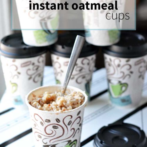 homemade portable instant oatmeal cups are easy to make and fast to eat! A great fast and healthy breakfast solution. An instant oatmeal recipes are so close, you can use one and just tweak it!