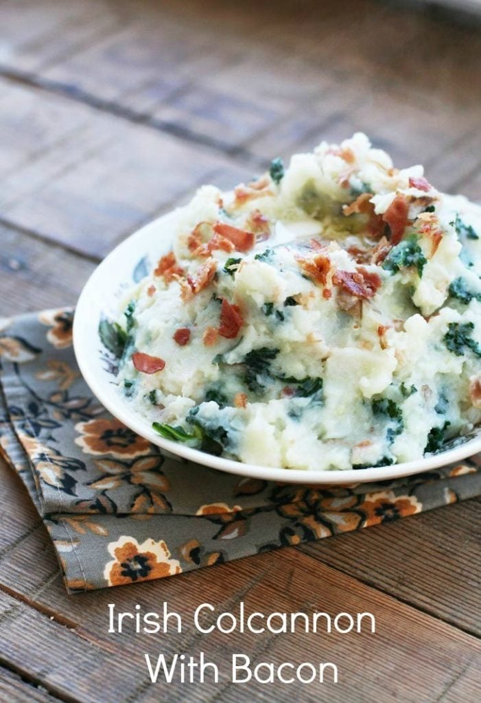 Irish Colcannon With Bacon recipe. Click through for instructions!