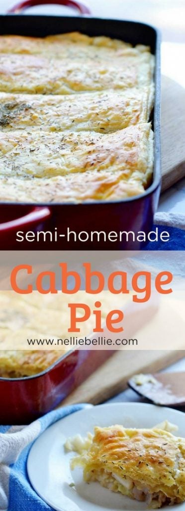 This easy cabbage pie utilizes puff pastry to help keep this comfort food dish easy to make, fast, and inexpensive. Perfect recipe for busy families looking for a bit of comfort food, especially in the winter! A great St. Patrick's Day recipe!