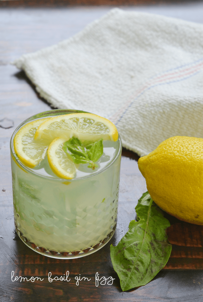 Lemon Basil Gin Fizz
