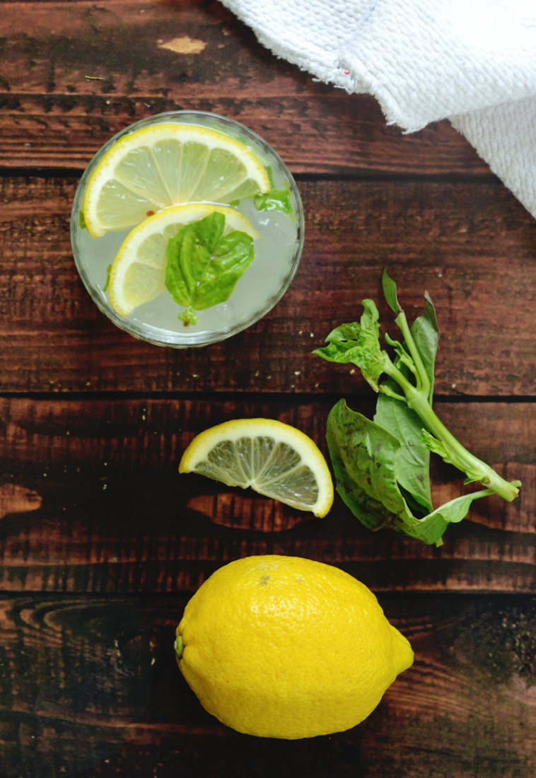 Gin fizz with lemon basil a simple Nelliebellie recipe