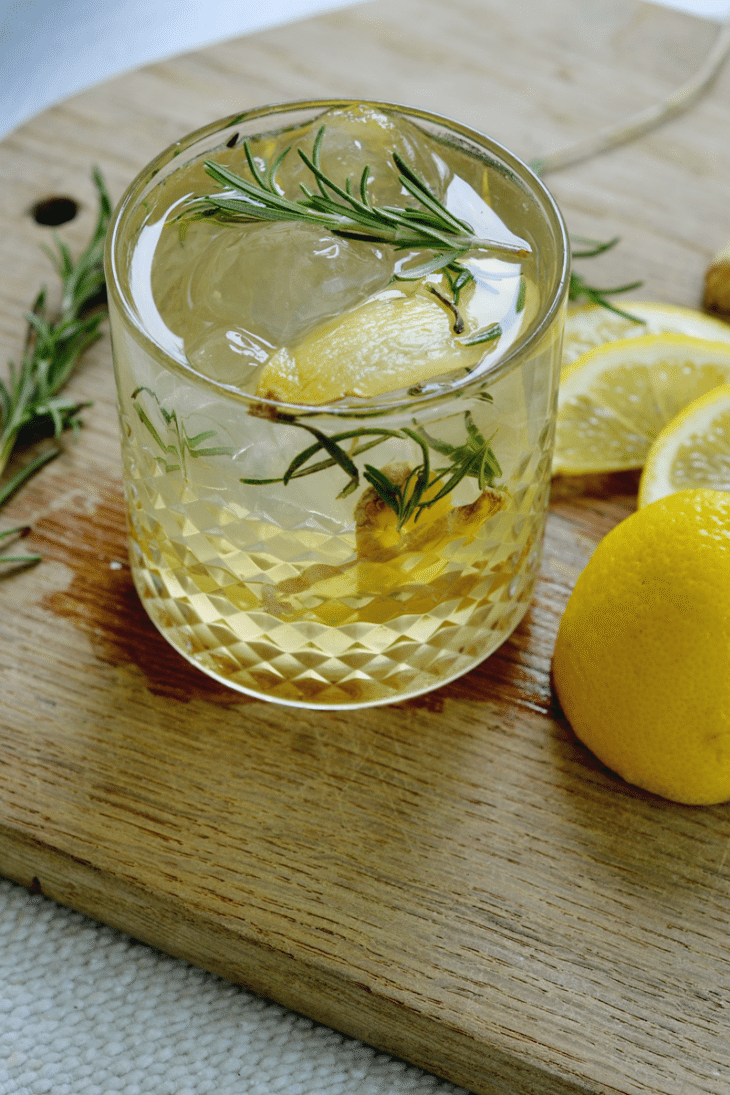 Ginger Rosemary Cocktail with gin an easy summer cocktail!