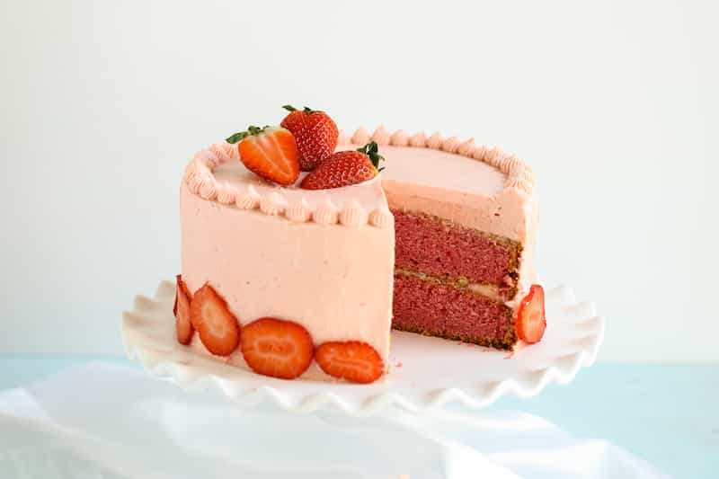 homemade strawberry cake