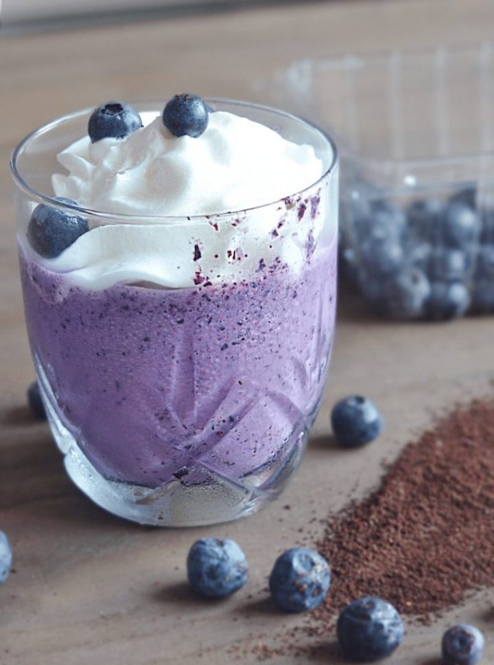 A 3ingredient Blueberry Coffee Shake. So simple to make!