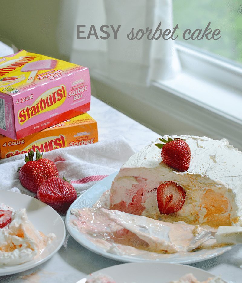 3 ingredient sorbet cake