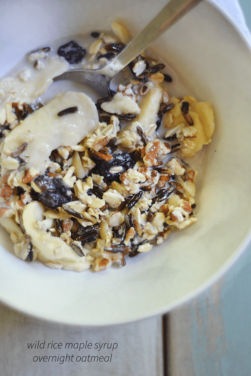 Wild Rice Maple Syrup Overnight Oats