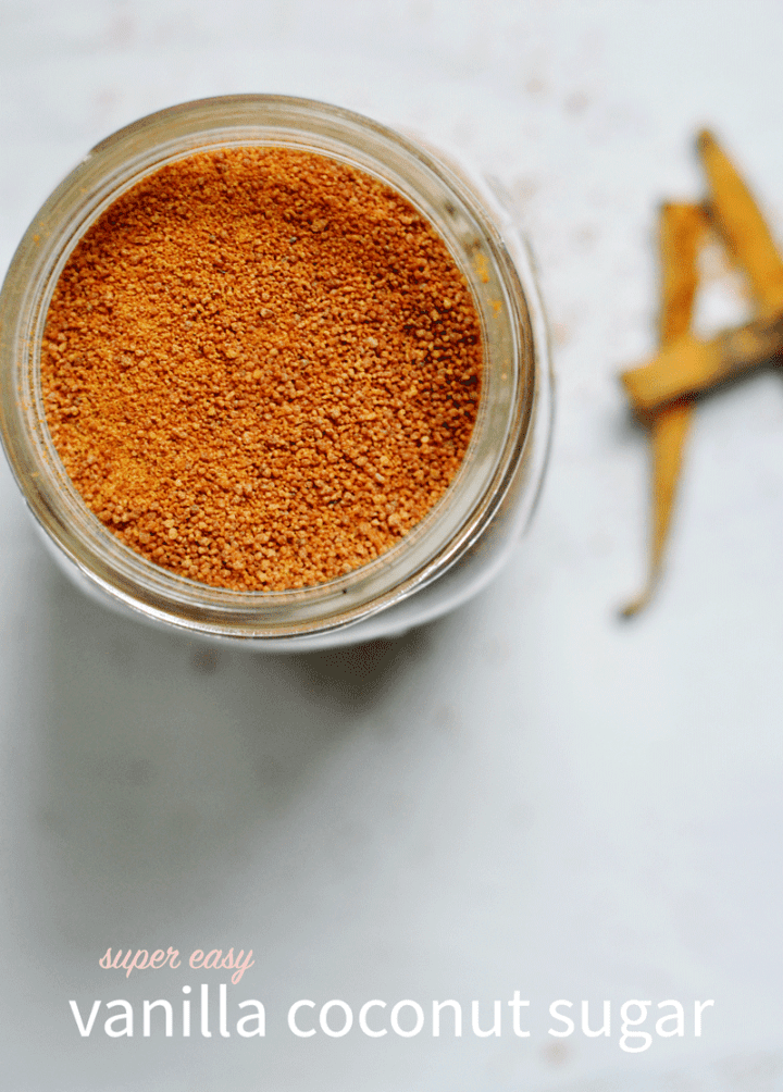 Vanilla Sugar is easy to make. Try it with coconut sugar for a healthier twist!