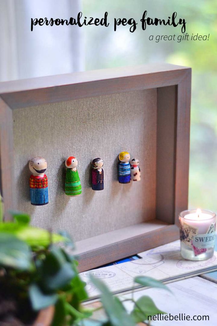 A personalized peg family is super easy and a fantastic gift idea!