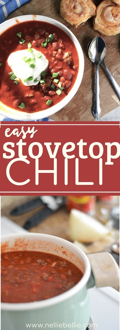 This easy stovetop chili recipe is done in 35 minutes! This recipe uses venison meat but you can use whatever meat your family prefers. A delicious and easy stove-top venison chili!