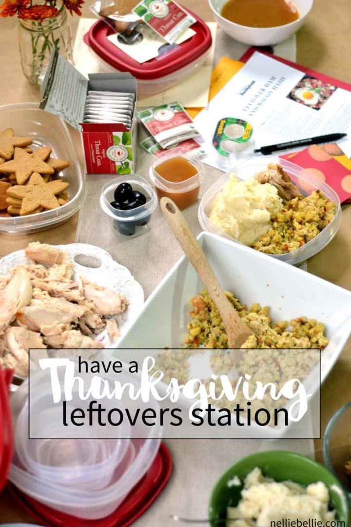 Create a Thanksgiving Leftover station after the main meal for guests to take home their favorites!