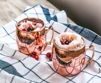Festive cranberry moscow mule is a perfect holiday cocktail recipe!