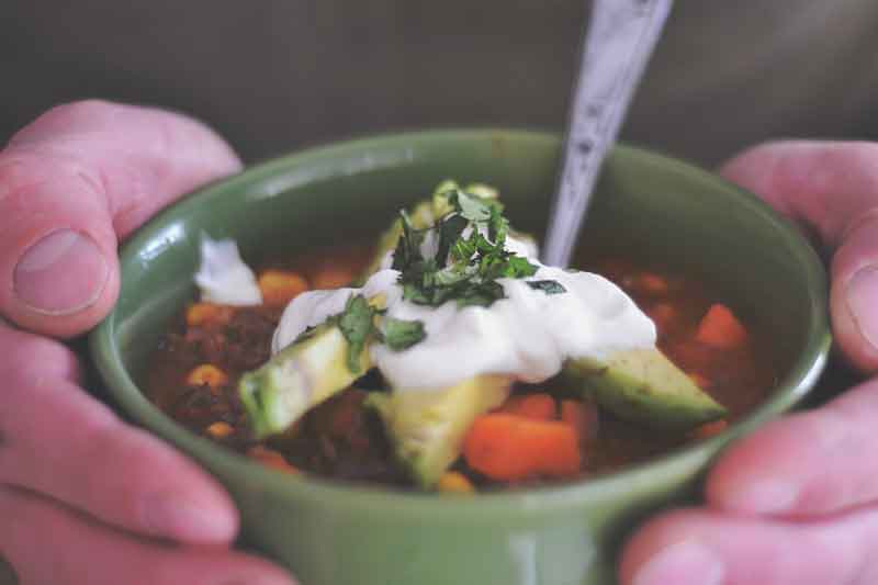 This sweet potato chili recipe is hearty, cozy, fresh, and simple. Easy to make and gets on the table quickly.