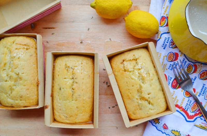 Lavender and lemon are paired together to make an absolutely delightful lemon quick bread that you will have in the oven in under 20 minutes! Easy and delightful lavender quick bread recipe.