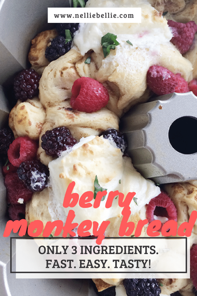 Make this delicious Berry Monkey bread with only 3 ingredients and in under 30 minutes. Great for breakfast, brunch, or a tasty treat!