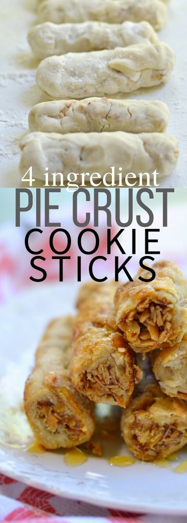 These little cookies are good, fast, and easy to make. They require only 4 ingredients and one is pre-made pie crusts. You can customize the filling however you like, and make them as fancy as your heart desires.