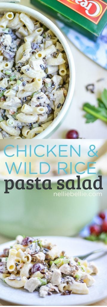 This Chicken Wild Rice Pasta Salad stays true to the traditional chicken and wild rice salads...with an improvement of delicious pasta and the ease of canned wild rice. It is creamy, bright, earthy, and satisfying. You'll want to bring this to your next potluck!