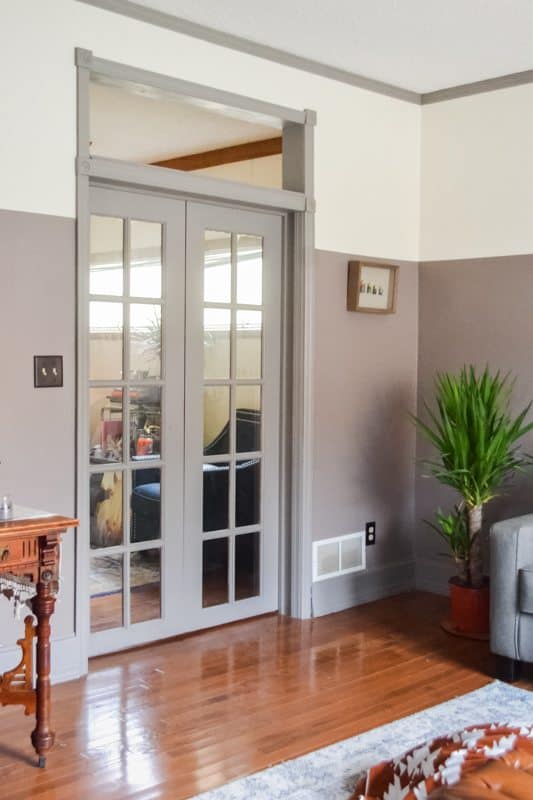living room makeover - after photo, transom closeup