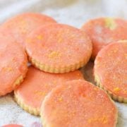 grapefruit shortbread cookies in a pile