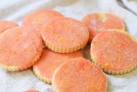grapefruit shortbread cookies in a pile