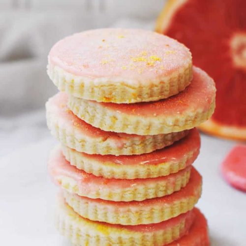 Lovely grapefruit shortbread cookies are buttery, delicate, and full of bright citrus flavor