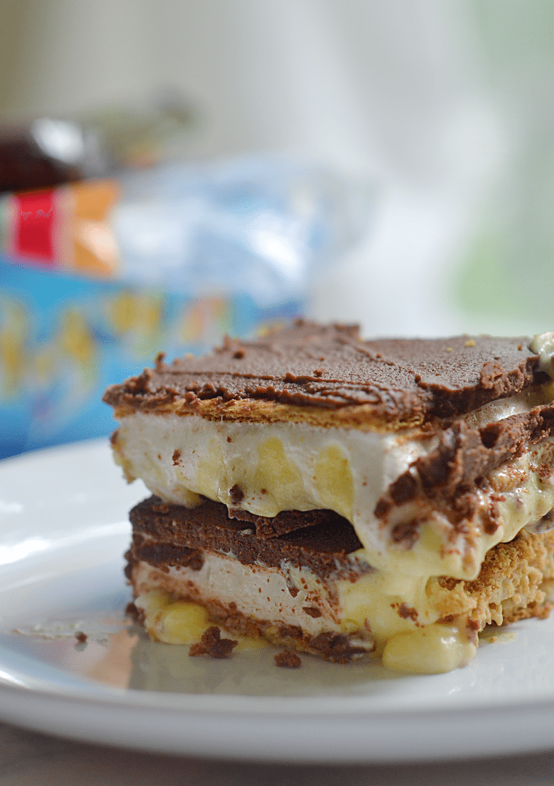 smores chocolate eclair no bake dessert bars