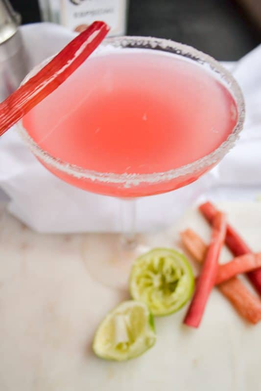 delicious rhubarb margarita recipe!