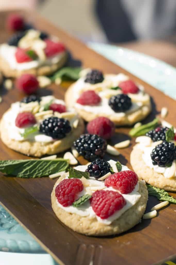 sugar cookie fruit pizzas