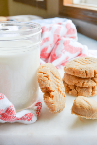 easy 3 ingredient peanut butter cookie recipe. Gluten-free and dairy-free!