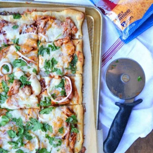 homemade bbq chicken pizza is super easy and utterly delicious. A family favorite!