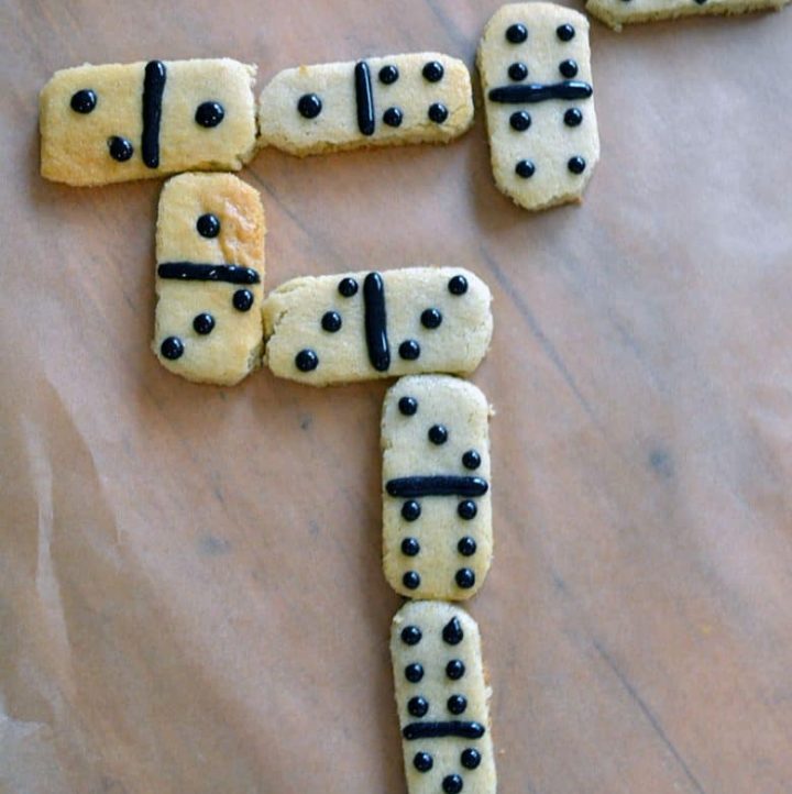 Cookie Dominoes Kids in the kitchen learning math!
