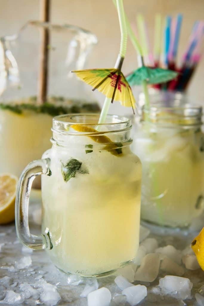 a mint-infused lemonade is a perfect summer drink!