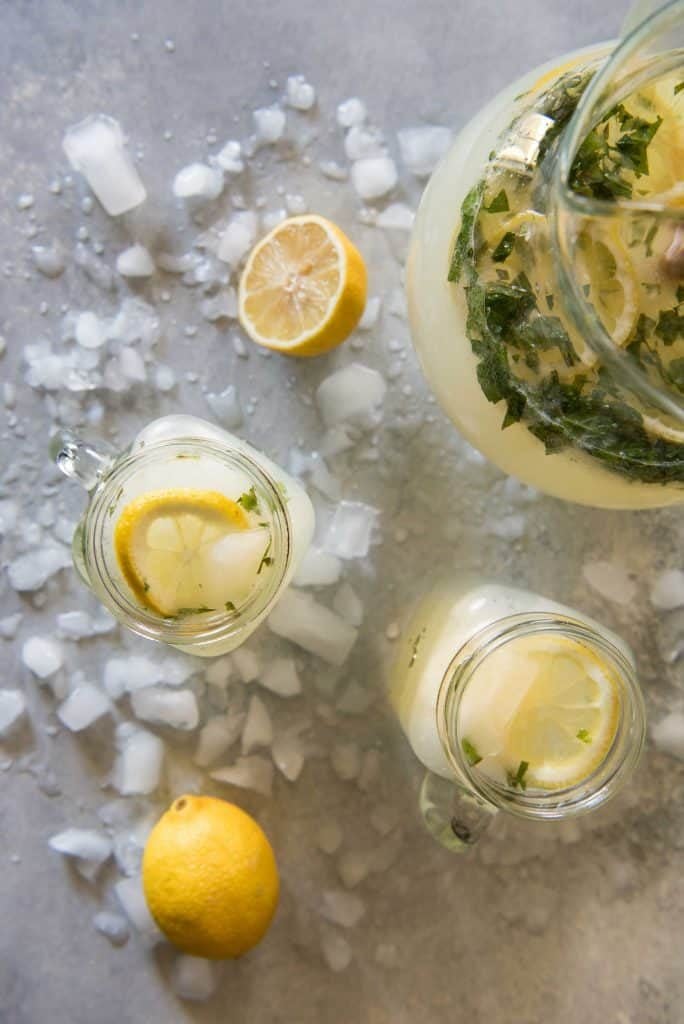 a mint-infused lemonade is a perfect summer drink!