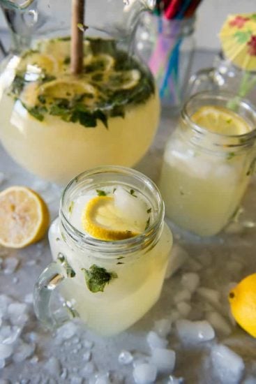 mint-infused lemonade is delicious and refreshing!