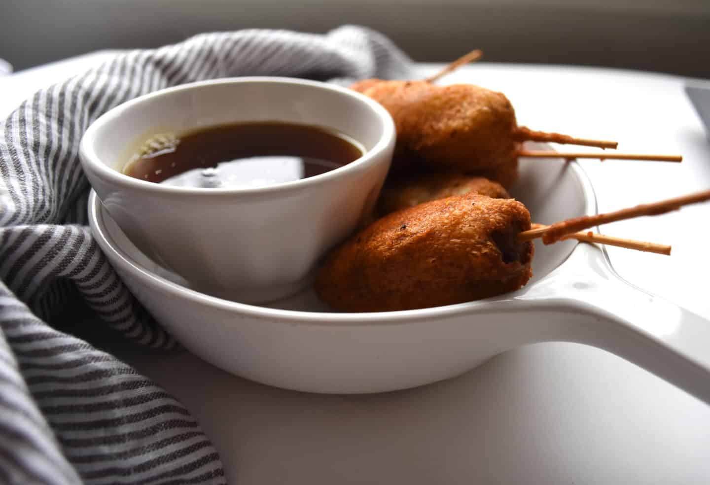 Pancake Sausage on a Stick Only 3 ingredients!