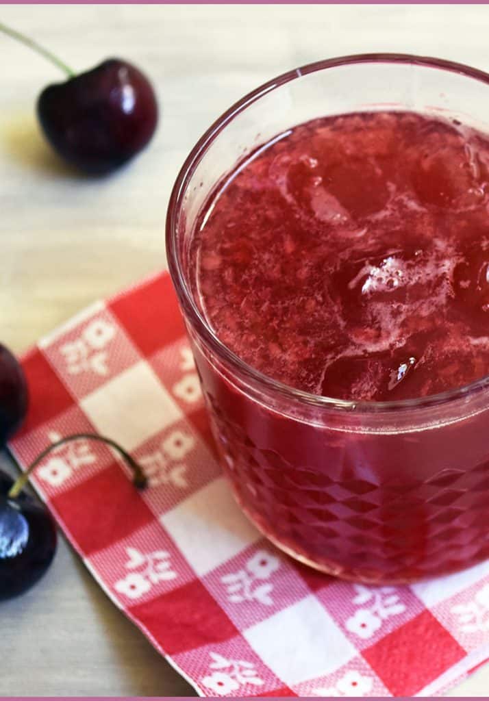 This Bourbon Cherry Smash is an easy bourbon cocktail that is refreshing and full of sweet cherries!