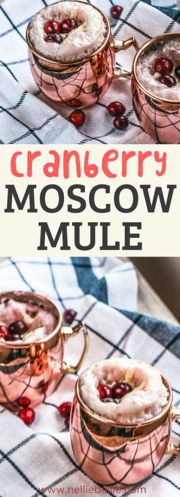 Cranberry Moscow Mule is a delicious and easy holiday cocktail the whole family will love!