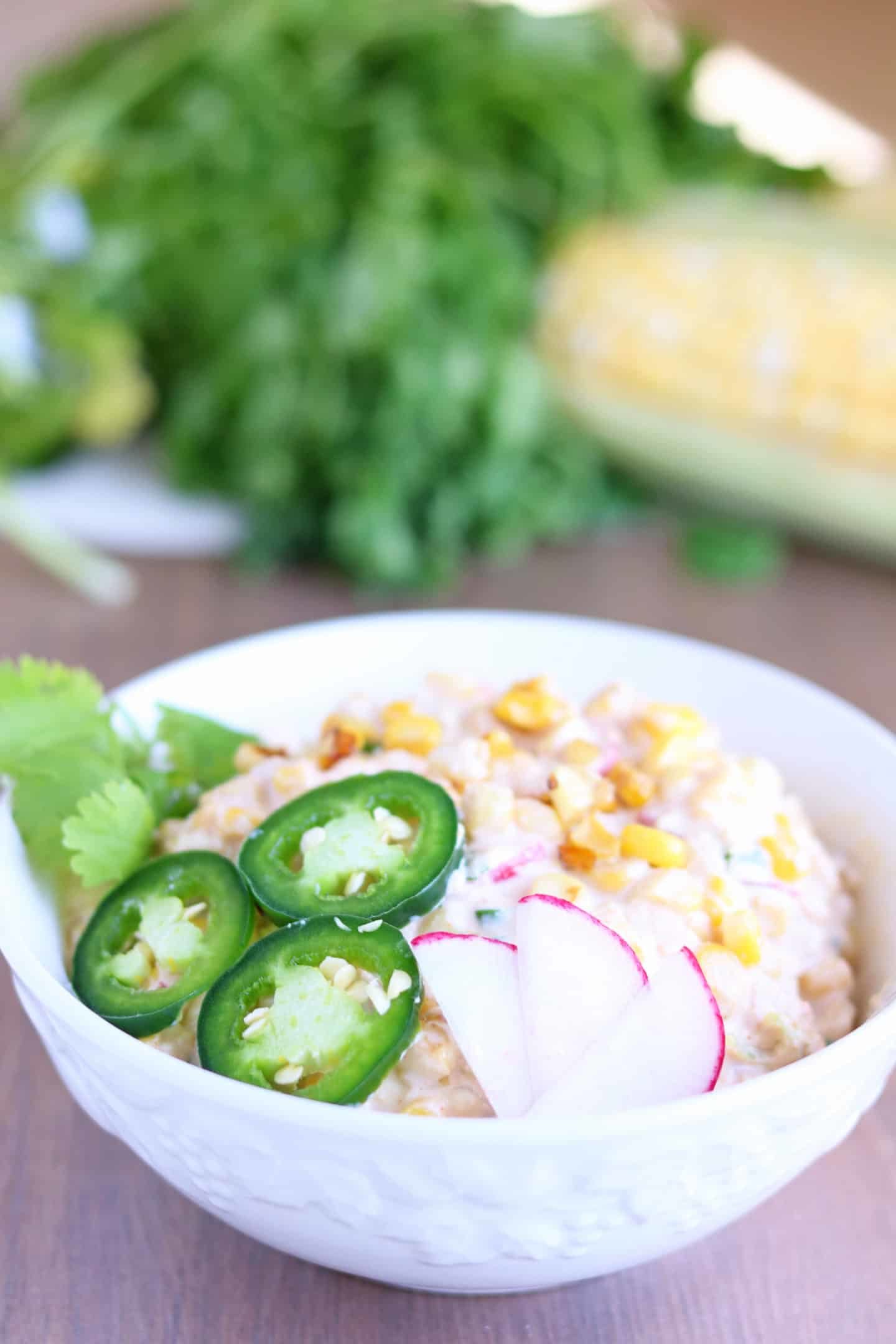 easy Roasted Corn Salad use fresh corn in summer, frozen in winter!