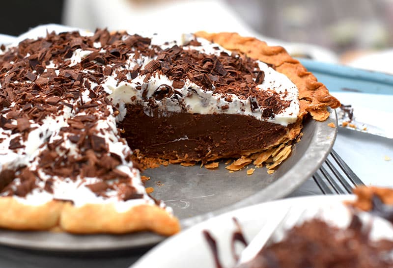 A dark chocolate satin pie is absolutely decadent and a richer, more satiny version of the French Silk Pie