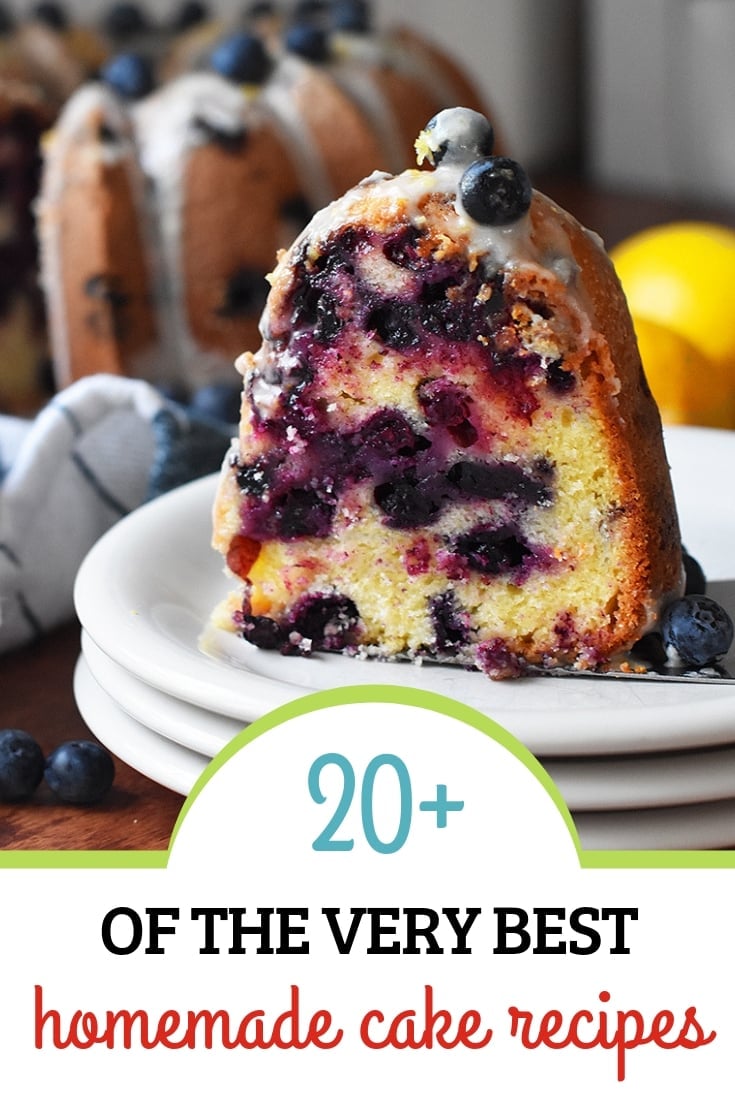 over 20 of the best homemade cake recipes!