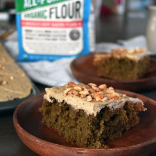 the best old-fashioned peanut butter cake (with coffee buttercream)