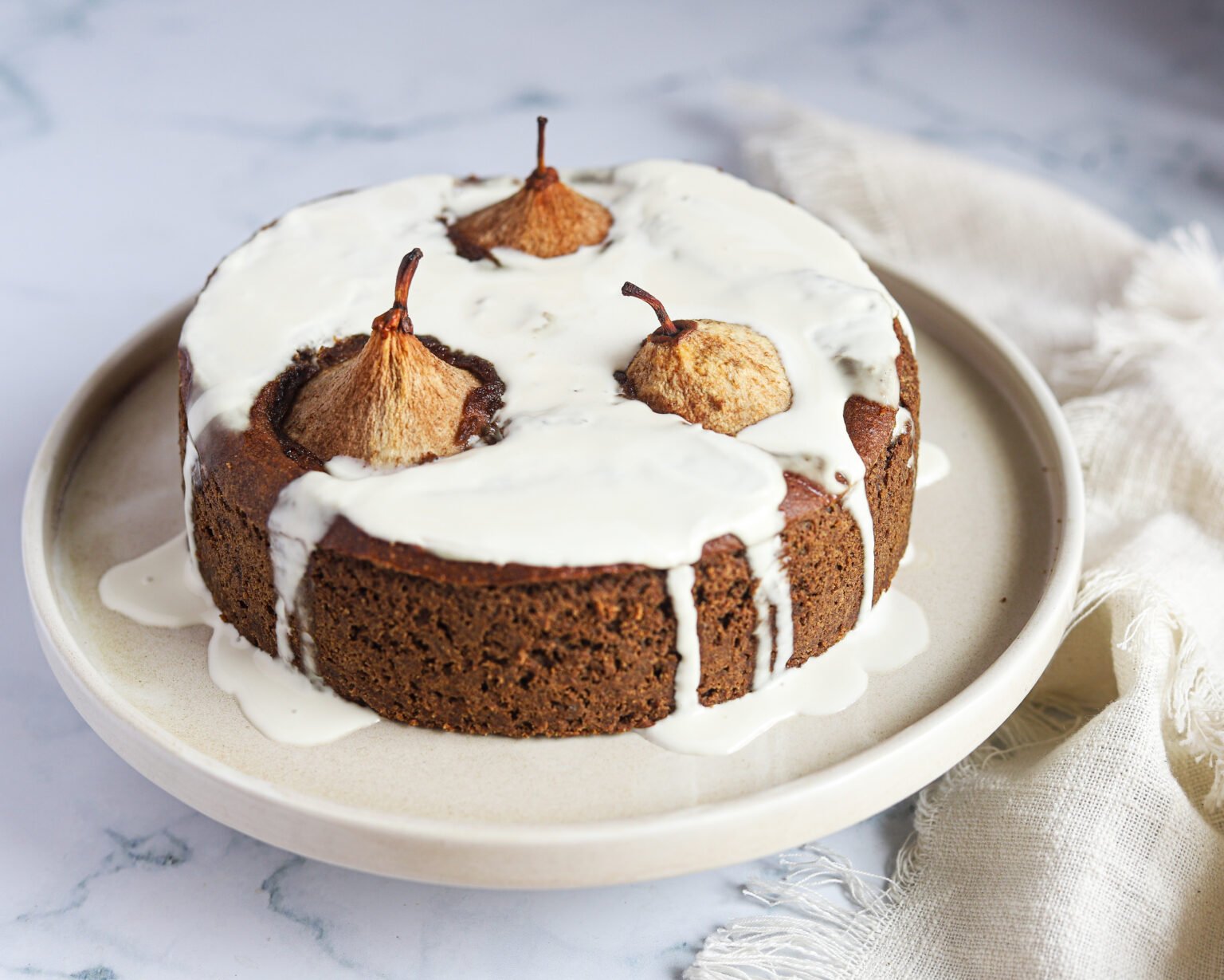Spiced Glutenfree Pear Cake simple to make to eat!